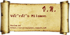 Vörös Milemon névjegykártya