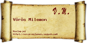 Vörös Milemon névjegykártya